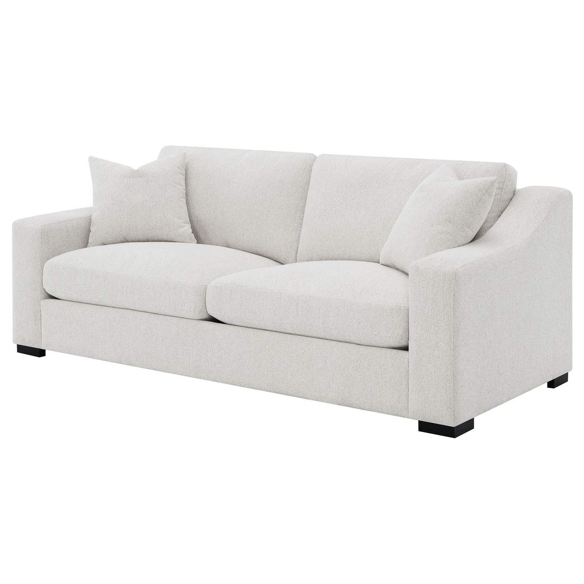 552091 Ashlyn Fabric Upholstered Track Arm Sofa Sand