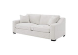552091 Ashlyn Fabric Upholstered Track Arm Sofa Sand