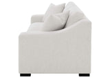 552091 Ashlyn Fabric Upholstered Track Arm Sofa Sand