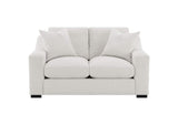 552092 Ashlyn Fabric Upholstered Track Arm Loveseat Sand