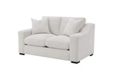 552092 Ashlyn Fabric Upholstered Track Arm Loveseat Sand