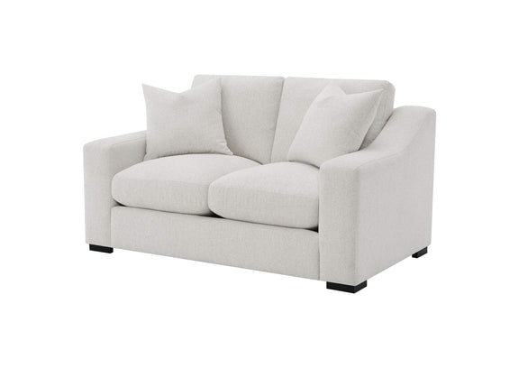 552092 Ashlyn Fabric Upholstered Track Arm Loveseat Sand