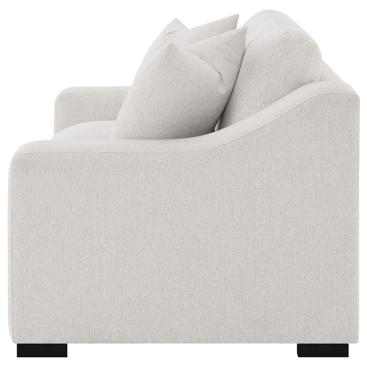 552092 Ashlyn Fabric Upholstered Track Arm Loveseat Sand