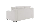 552092 Ashlyn Fabric Upholstered Track Arm Loveseat Sand