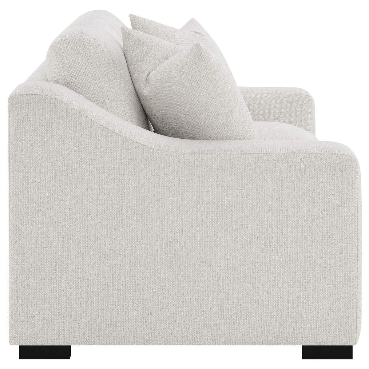 552092 Ashlyn Fabric Upholstered Track Arm Loveseat Sand