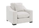 552093 Ashlyn Fabric Upholstered Track Arm Accent Chair Sand