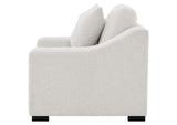 552093 Ashlyn Fabric Upholstered Track Arm Accent Chair Sand