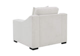 552093 Ashlyn Fabric Upholstered Track Arm Accent Chair Sand