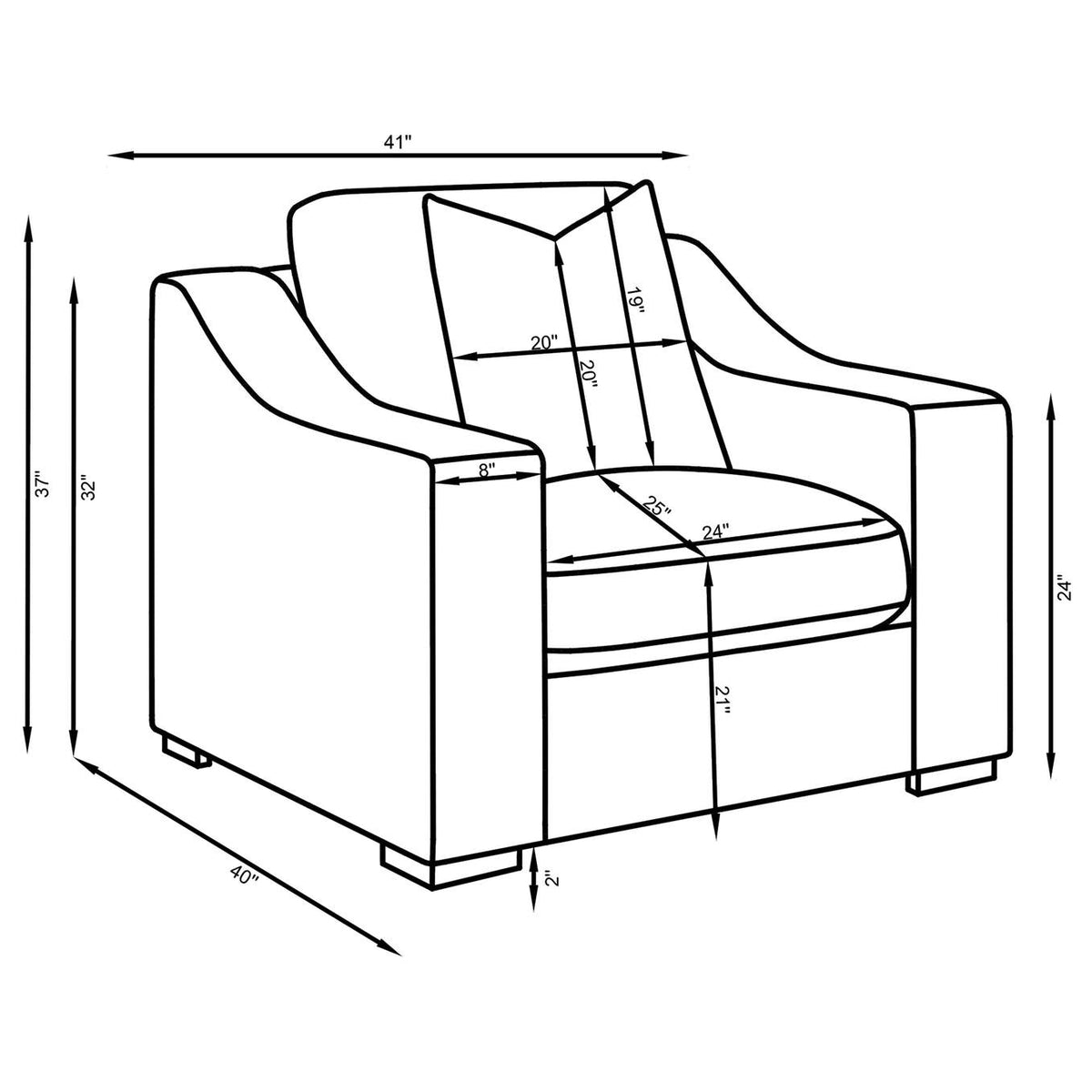 552093 Ashlyn Fabric Upholstered Track Arm Accent Chair Sand