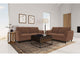 552101-S2 Selma 2-piece Velvet Upholstered Crescent Arm Sofa Set Rust