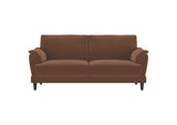 552101-S2 Selma 2-piece Velvet Upholstered Crescent Arm Sofa Set Rust