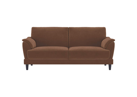 552101-S2 Selma 2-piece Velvet Upholstered Crescent Arm Sofa Set Rust