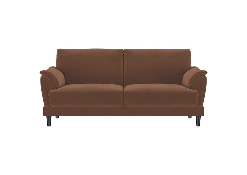 552101-S2 Selma 2-piece Velvet Upholstered Crescent Arm Sofa Set Rust