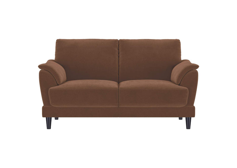552101-S2 Selma 2-piece Velvet Upholstered Crescent Arm Sofa Set Rust