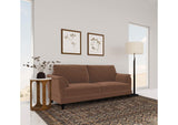 552101 Selma Velvet Upholstered Crescent Arm Sofa Rust