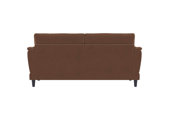552101 Selma Velvet Upholstered Crescent Arm Sofa Rust