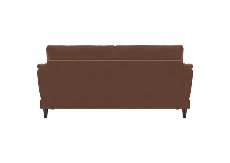 552101 Selma Velvet Upholstered Crescent Arm Sofa Rust