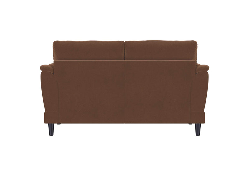552102 Selma Velvet Upholstered Crescent Arm Loveseat Rust