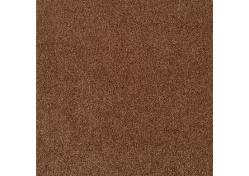 552102 Selma Velvet Upholstered Crescent Arm Loveseat Rust
