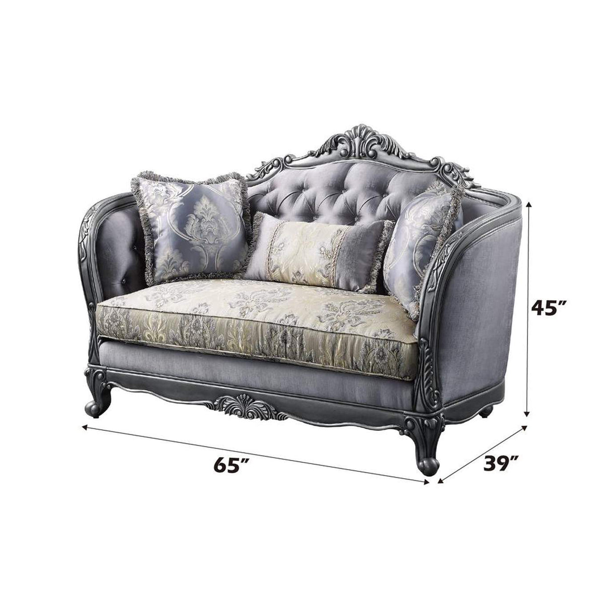 55346 Ariadne Loveseat with 3 Pillows
