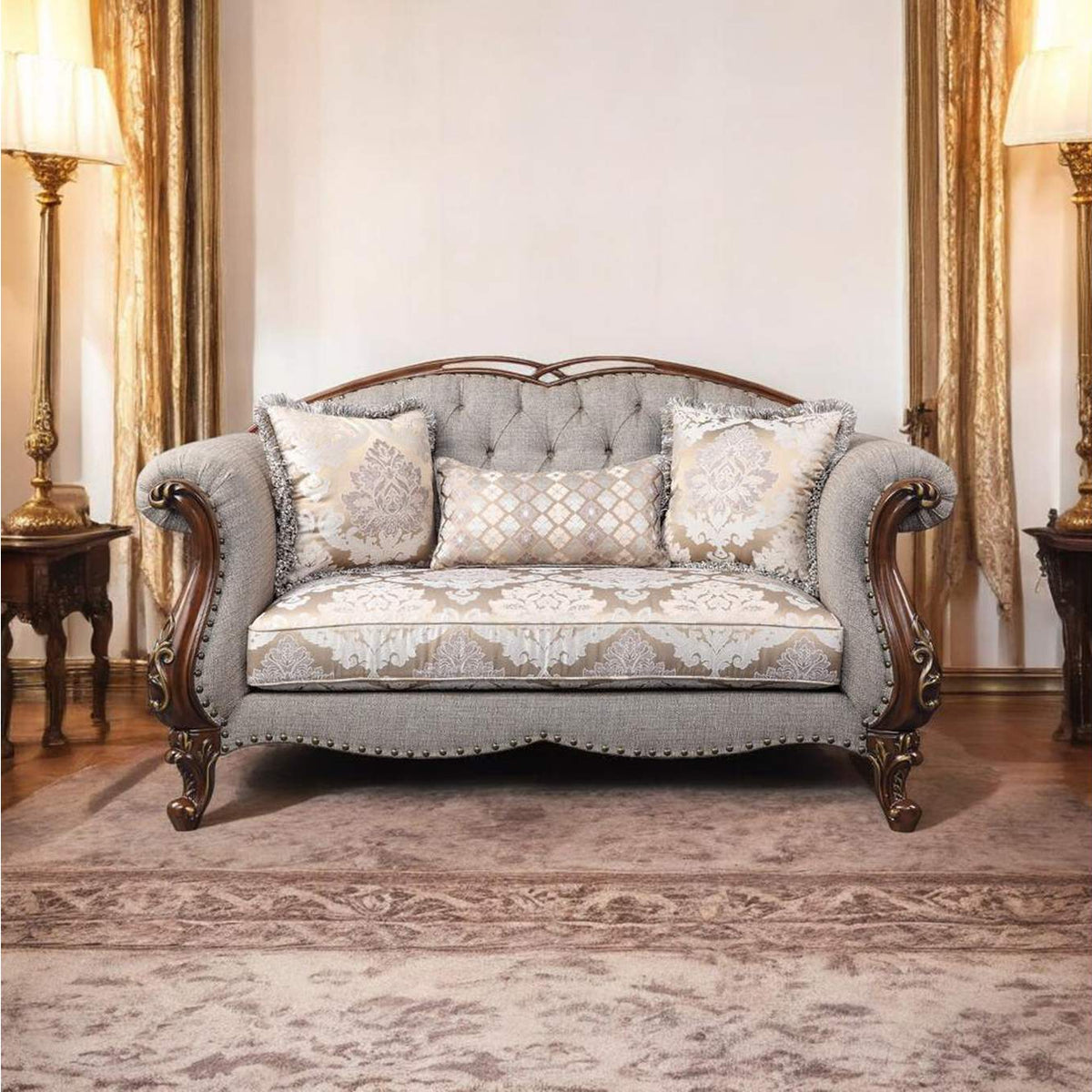 55366 Miyeon Loveseat with 3 Pillows