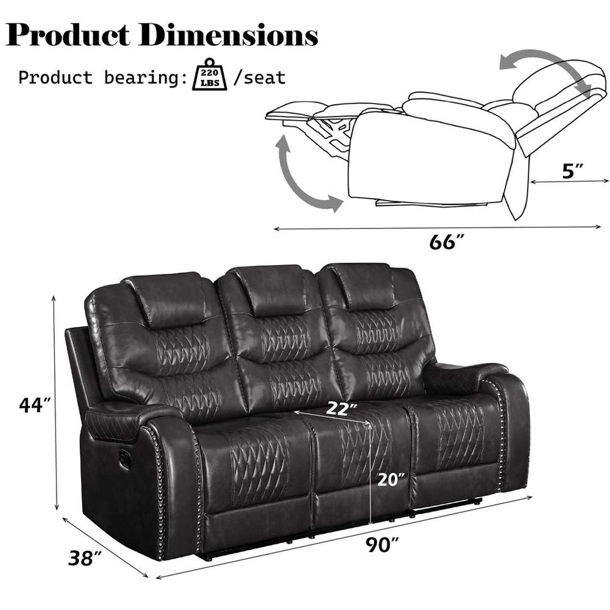 55410 Braylon Motion Sofa