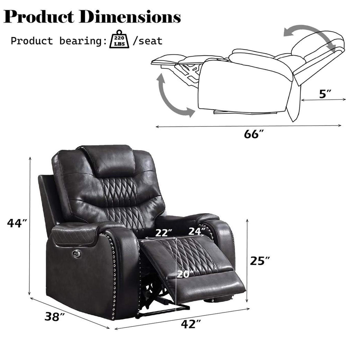 55413 Braylon Power Motion Recliner