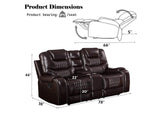 55416 Braylon Motion Loveseat with Console