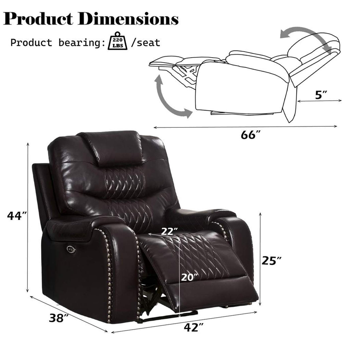 55418 Braylon Power Motion Recliner