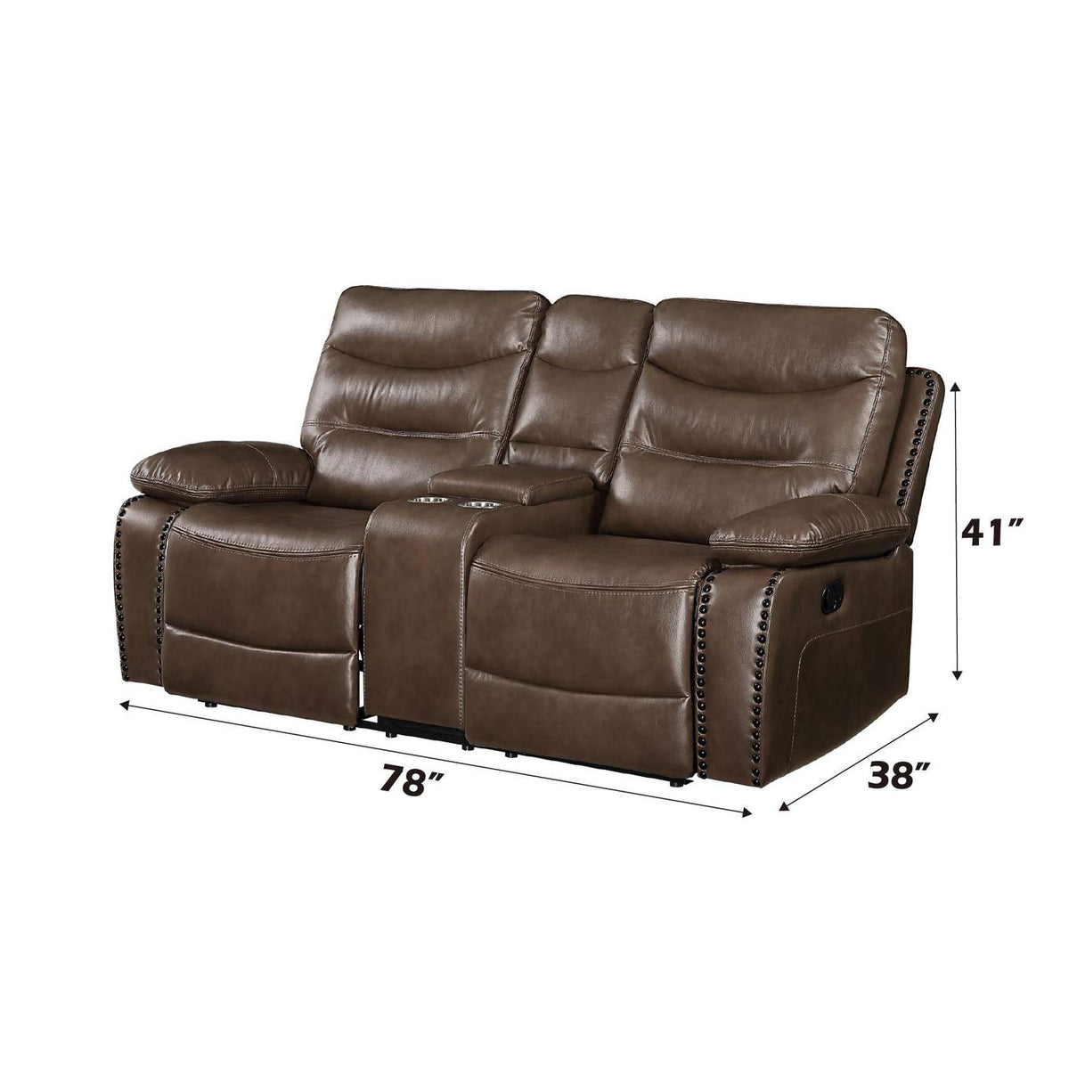 55421 Aashi Motion Loveseat with Console