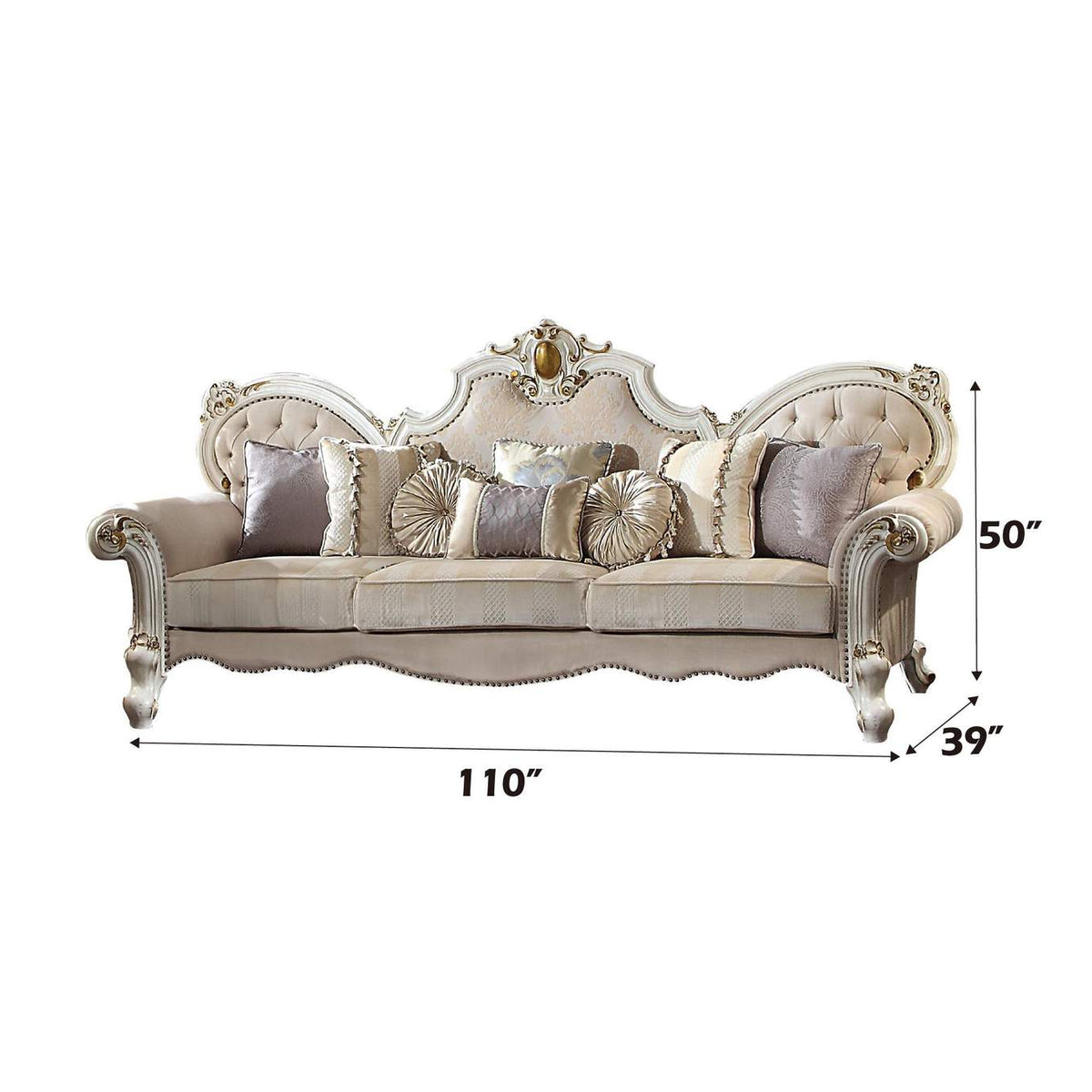 55465 Picardy Oversized Sofa with 8 Pillows