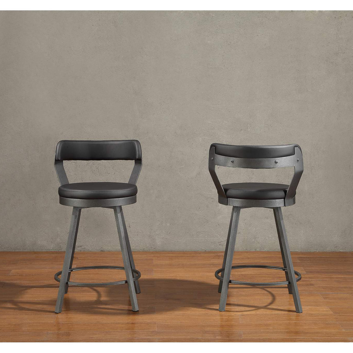 5566-24BK Appert Swivel Counter Height Chair, Black
