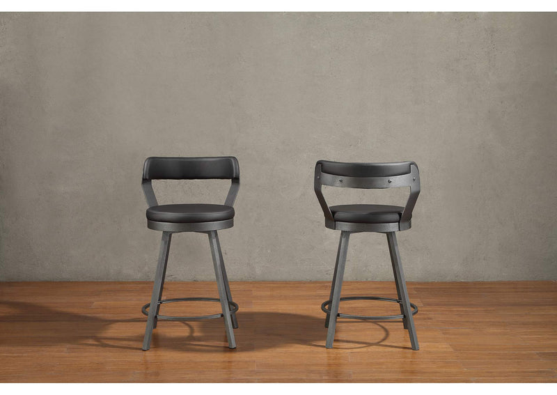 5566-24BK Appert Swivel Counter Height Chair, Black