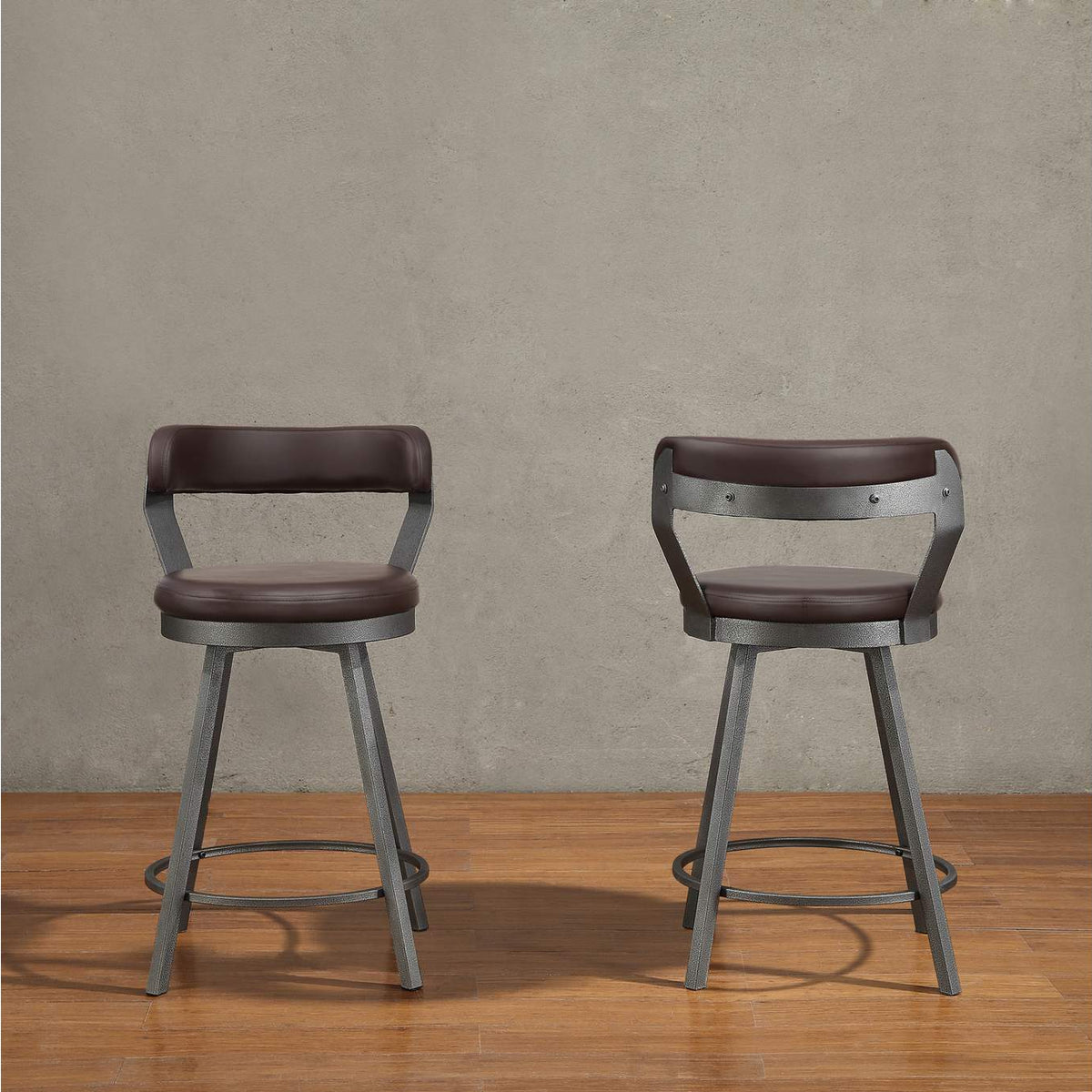 5566-24BR Appert Swivel Counter Height Chair, Brown