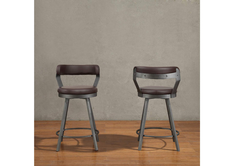 5566-24BR Appert Swivel Counter Height Chair, Brown