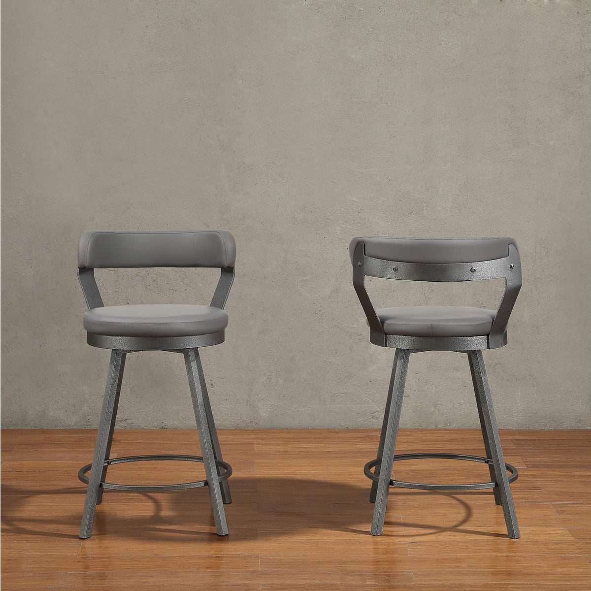 5566-24GY Appert Swivel Counter Height Chair, Gray