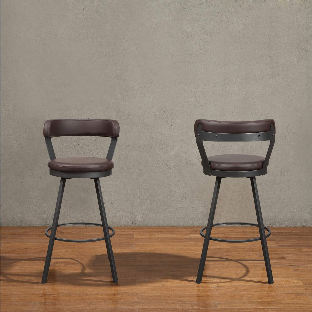 5566-29BR Appert Swivel Pub Height Chair, Brown