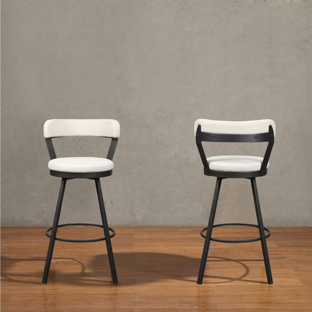 5566-29WT Appert Swivel Pub Height Chair, White