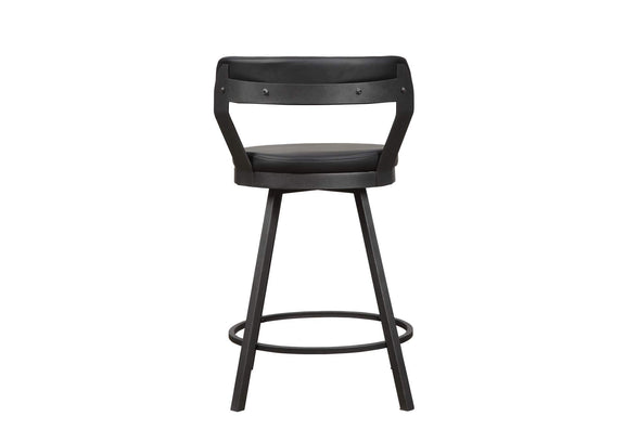 5566-24BK Appert Swivel Counter Height Chair, Black