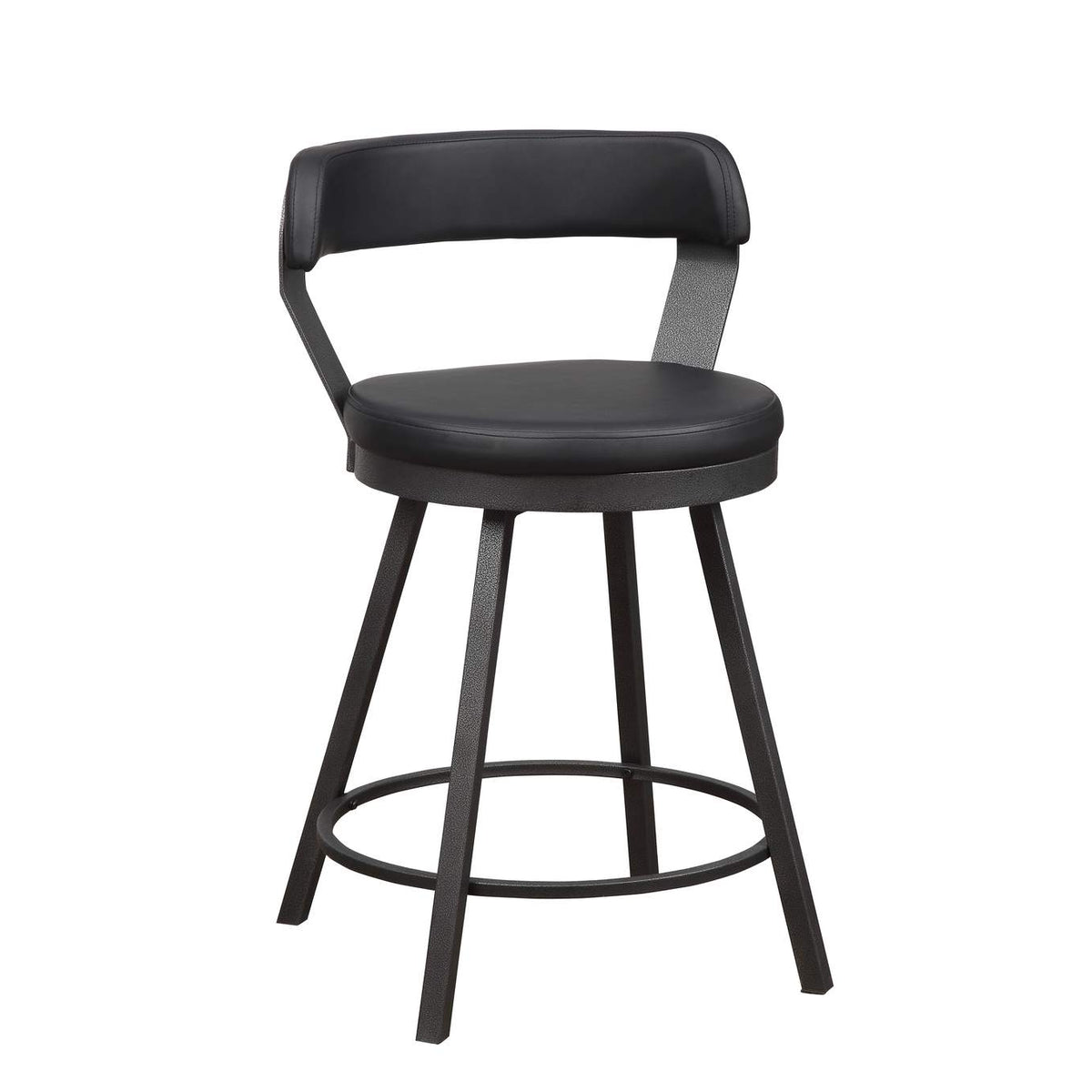 5566-24BK Appert Swivel Counter Height Chair, Black