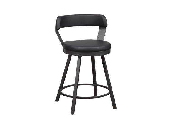 5566-24BK Appert Swivel Counter Height Chair, Black