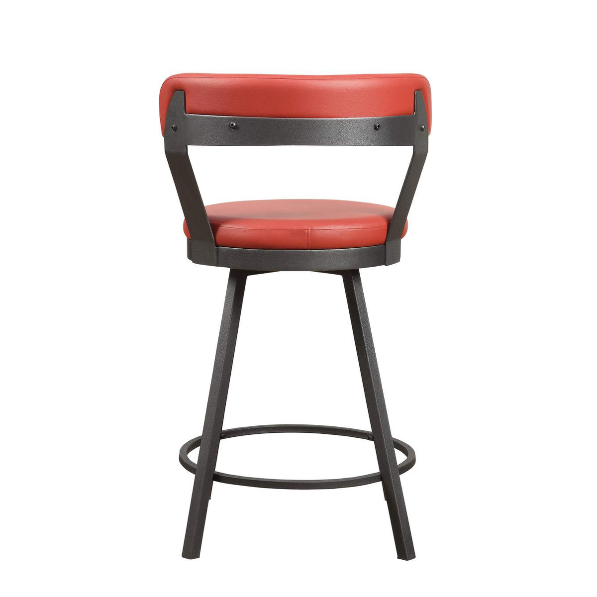 5566-24RD Appert Swivel Counter Height Chair, Red