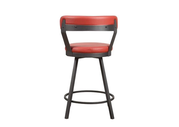 5566-24RD Appert Swivel Counter Height Chair, Red