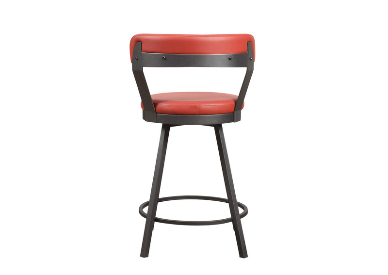 5566-24RD Appert Swivel Counter Height Chair, Red