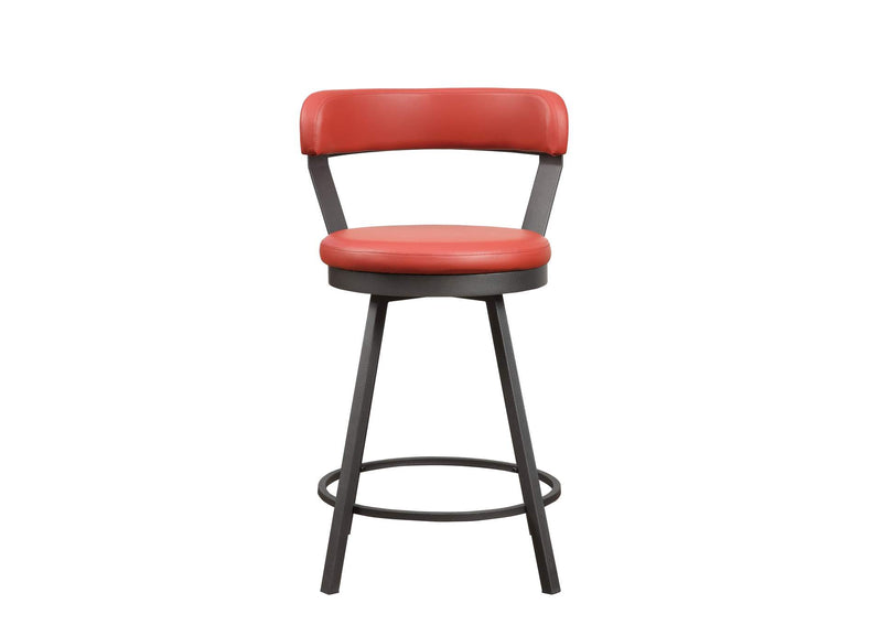5566-24RD Appert Swivel Counter Height Chair, Red