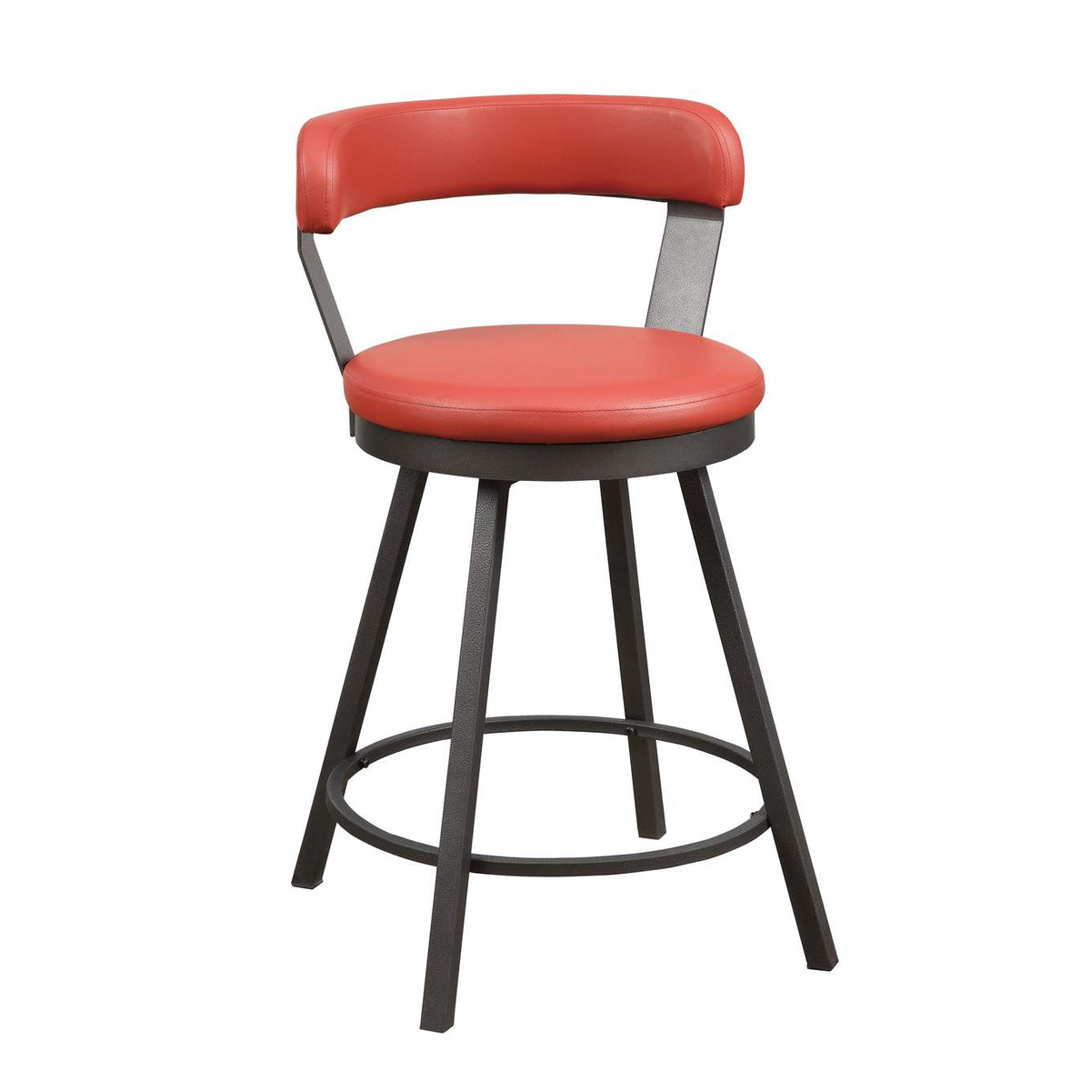 5566-24RD Appert Swivel Counter Height Chair, Red
