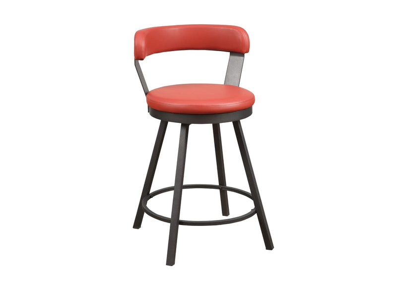 5566-24RD Appert Swivel Counter Height Chair, Red