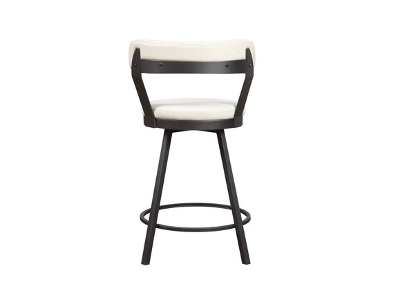 5566-24WT Appert Swivel Counter Height Chair, White