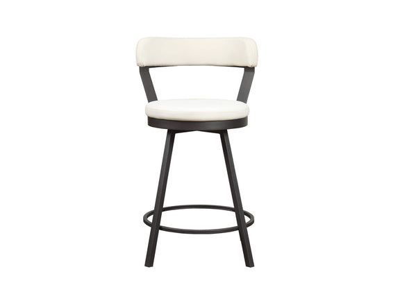 5566-24WT Appert Swivel Counter Height Chair, White