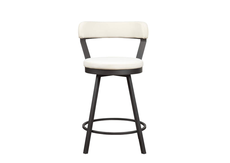 5566-24WT Appert Swivel Counter Height Chair, White